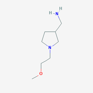 molecular formula C8H18N2O B1286179 C-[1-(2-Methoxy-ethyl)-pyrrolidin-3-yl]-methylamine CAS No. 910443-61-7