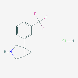 molecular formula C12H13ClF3N B128618 1-[3-(Trifluoromethyl)phenyl]-3-azabicyclo[3.1.0]hexane Hydrochloride CAS No. 66504-80-1