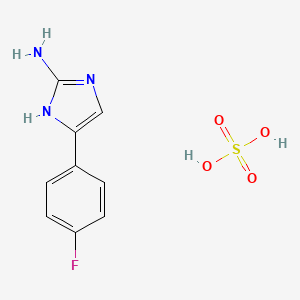 molecular formula C9H10FN3O4S B1286181 5-(4-fluorophenyl)-1H-imidazol-2-amine;sulfuric acid CAS No. 1177317-21-3