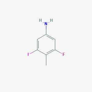 molecular formula C7H7FIN B12861937 3-Fluoro-5-iodo-4-methylaniline 