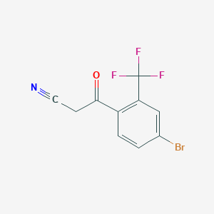molecular formula C10H5BrF3NO B12862005 4-Bromo-2-(trifluoromethyl)benzoylacetonitrile 