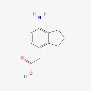 molecular formula C11H13NO2 B12862197 (7-Amino-indan-4-yl)-acetic acid 