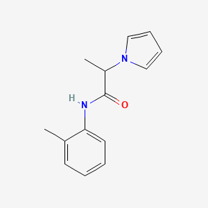molecular formula C14H16N2O B12862236 2-(1H-Pyrrol-1-yl)-N-(o-tolyl)propanamide 