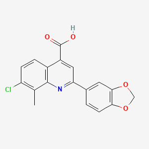 2-(1,3-Benzodioxol-5-yl)-7-chloro-8-methylquinoline-4-carboxylic acid