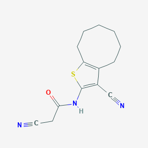 2-cyano-N-(3-cyano-4,5,6,7,8,9-hexahydrocycloocta[b]thiophen-2-yl)acetamide