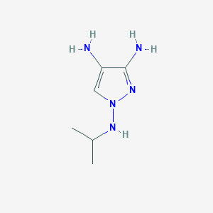 molecular formula C6H13N5 B12862450 N1-Isopropyl-1H-pyrazole-1,3,4-triamine 