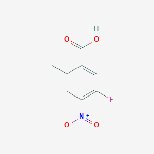 molecular formula C8H6FNO4 B12862513 5-Fluoro-2-methyl-4-nitrobenzoic acid 