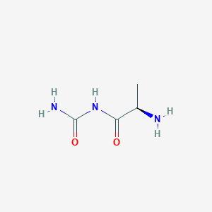 molecular formula C4H9N3O2 B12862558 (R)-2-Amino-N-carbamoylpropanamide 