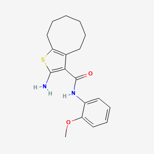 2-amino-N-(2-methoxyphenyl)-4,5,6,7,8,9-hexahydrocycloocta[b]thiophene-3-carboxamide