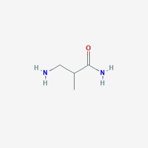 molecular formula C4H10N2O B12862564 3-Amino-2-methylpropanamide 