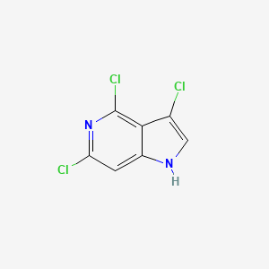 molecular formula C7H3Cl3N2 B12862623 3,4,6-Trichloro-1H-pyrrolo[3,2-c]pyridine 