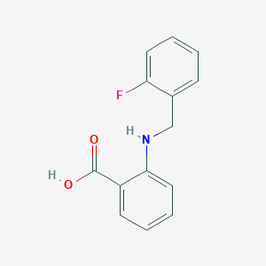 molecular formula C14H12FNO2 B1286263 2-[(2-Fluorobenzyl)amino]benzoic acid CAS No. 725692-80-8