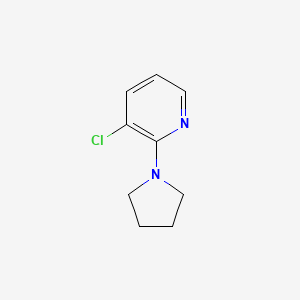molecular formula C9H11ClN2 B12862644 3-Chloro-2-(pyrrolidin-1-yl)pyridine 
