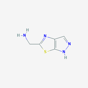molecular formula C5H6N4S B12862718 1H-Pyrazolo[4,3-d]thiazole-5-methanamine CAS No. 933690-37-0