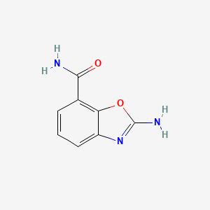molecular formula C8H7N3O2 B12862725 2-Aminobenzo[d]oxazole-7-carboxamide 