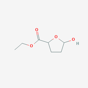 molecular formula C7H12O4 B12862733 Ethyl 5-hydroxytetrahydrofuran-2-carboxylate 
