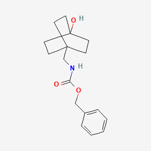 molecular formula C17H23NO3 B12862737 Benzyl N-[(4-hydroxy-1-bicyclo[2.2.2]octanyl)methyl]carbamate CAS No. 72948-93-7