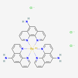 molecular formula C36H27Cl3N9Ru- B12862761 Tris(5-amino-1,10-phenanthroline) ruthenium(II) dichloride 