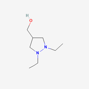 molecular formula C8H18N2O B12862801 (1,2-Diethylpyrazolidin-4-yl)methanol 