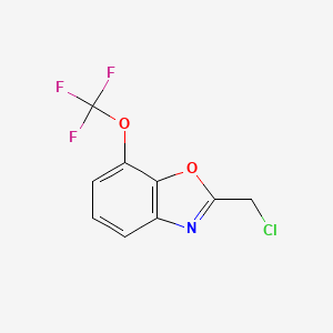 molecular formula C9H5ClF3NO2 B12862803 2-(Chloromethyl)-7-(trifluoromethoxy)benzo[d]oxazole 