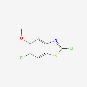 molecular formula C8H5Cl2NOS B12862812 2,6-Dichloro-5-methoxybenzo[d]thiazole 
