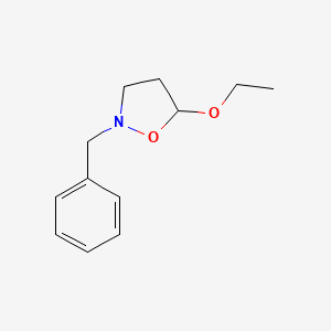 molecular formula C12H17NO2 B12862819 2-Benzyl-5-ethoxyisoxazolidine 