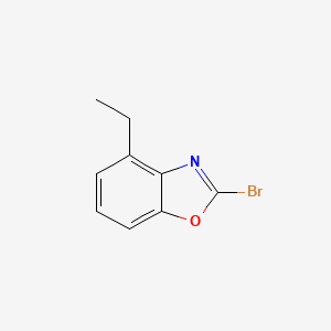 molecular formula C9H8BrNO B12862837 2-Bromo-4-ethylbenzo[d]oxazole 