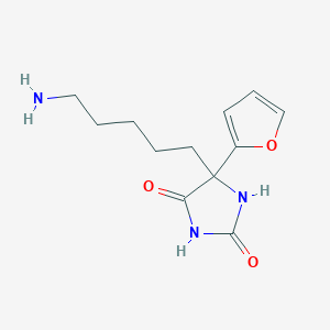 5-(5-Aminopentyl)-5-(2-furyl)-2,4-imidazolidinedione
