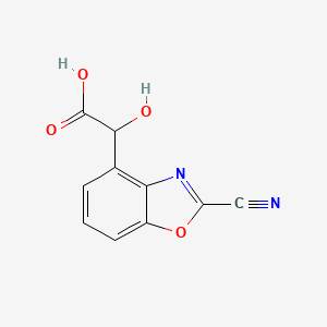 molecular formula C10H6N2O4 B12862963 2-(2-Cyanobenzo[d]oxazol-4-yl)-2-hydroxyacetic acid 