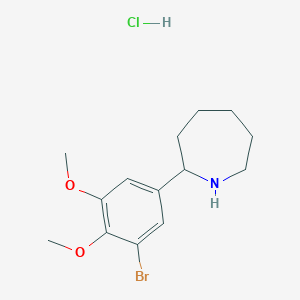 molecular formula C14H21BrClNO2 B1286299 2-(3-Bromo-4,5-dimethoxyphenyl)azepane hydrochloride 