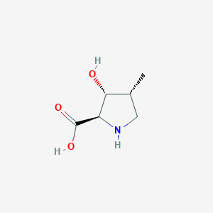 molecular formula C6H11NO3 B12862992 (2R,3R,4R)-3-Hydroxy-4-methylpyrrolidine-2-carboxylic acid 
