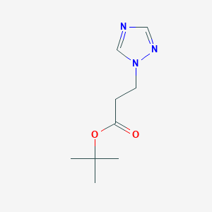molecular formula C9H15N3O2 B12862999 tert-Butyl 3-(1H-1,2,4-triazol-1-yl)propanoate CAS No. 106535-20-0