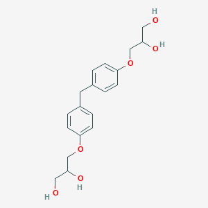 molecular formula C19H24O6 B128630 Bis[4-(2,3-dihydroxypropoxy)phenyl]methane CAS No. 72406-26-9