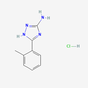 molecular formula C9H11ClN4 B1286301 5-(2-Methylphenyl)-4h-1,2,4-triazol-3-ylamine, HCl CAS No. 1177307-10-6