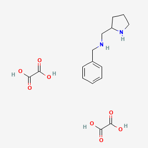 molecular formula C16H22N2O8 B1286303 N-Benzyl(2-pyrrolidinyl)methanamine dioxalate CAS No. 1177350-75-2