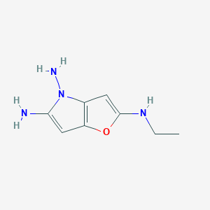 molecular formula C8H12N4O B12863087 N2-Ethyl-4H-furo[3,2-b]pyrrole-2,4,5-triamine 