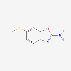 molecular formula C8H8N2OS B12863106 6-(Methylthio)benzo[d]oxazol-2-amine 