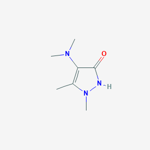 molecular formula C7H13N3O B12863113 4-(Dimethylamino)-1,5-dimethyl-1H-pyrazol-3(2H)-one 
