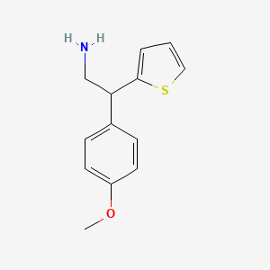 molecular formula C13H15NOS B12863137 2-(4-Methoxyphenyl)-2-thien-2-ylethanamine 