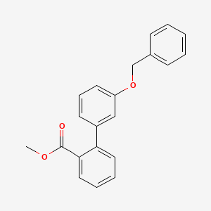 molecular formula C21H18O3 B12863149 Methyl 3'-(benzyloxy)[1,1'-biphenyl]-2-carboxylate 