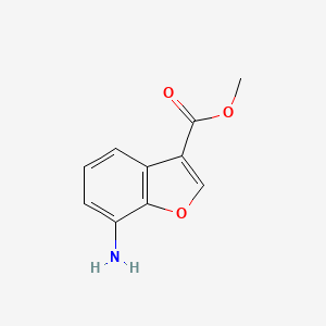 molecular formula C10H9NO3 B12863156 Methyl 7-aminobenzofuran-3-carboxylate 