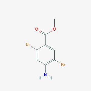 molecular formula C8H7Br2NO2 B12863160 Methyl 4-amino-2,5-dibromobenzoate 