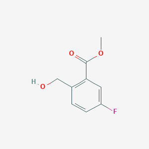 molecular formula C9H9FO3 B12863161 Methyl 5-fluoro-2-(hydroxymethyl)benzoate 