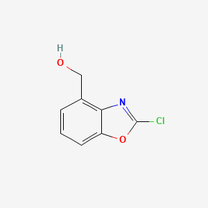molecular formula C8H6ClNO2 B12863176 (2-Chlorobenzo[d]oxazol-4-yl)methanol 