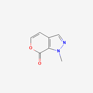 molecular formula C7H6N2O2 B12863204 1-methylpyrano[3,4-c]pyrazol-7(1H)-one CAS No. 79229-60-0