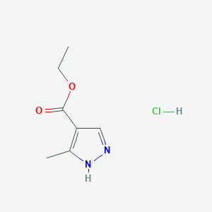 molecular formula C7H11ClN2O2 B12863252 Ethyl 3-methyl-1H-pyrazole-4-carboxylate hydrochloride 