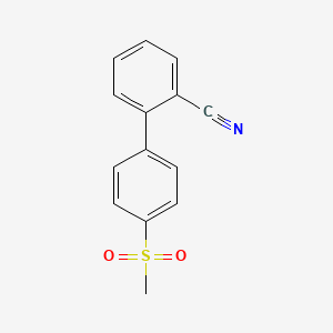 molecular formula C14H11NO2S B12863275 4'-Methanesulfonyl-biphenyl-2-carbonitrile 