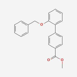 molecular formula C21H18O3 B12863366 Methyl 2'-(benzyloxy)[1,1'-biphenyl]-4-carboxylate 