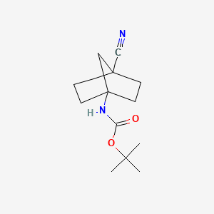 molecular formula C13H20N2O2 B12863376 tert-Butyl N-(4-cyanonorbornan-1-yl)carbamate 