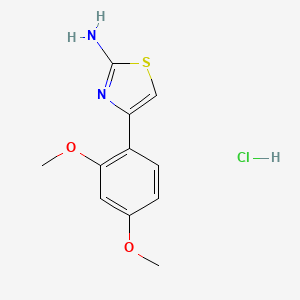 molecular formula C11H13ClN2O2S B1286338 4-(2,4-Dimethoxyphenyl)-1,3-thiazol-2-amine hydrochloride 